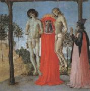 Pietro Perugino st Jerome supporting Two Men on the Gallows oil painting